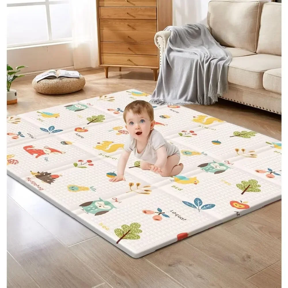 XVISHX Baby Play Mat 50 x 50 Inch Play Mat Perfect for Use Baby Playpen Foldable